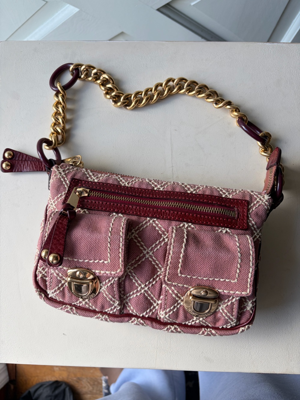 Marc Jacobs Vintage Quilted Denim Cammie Shoulder Bag - Picture 2 of 12
